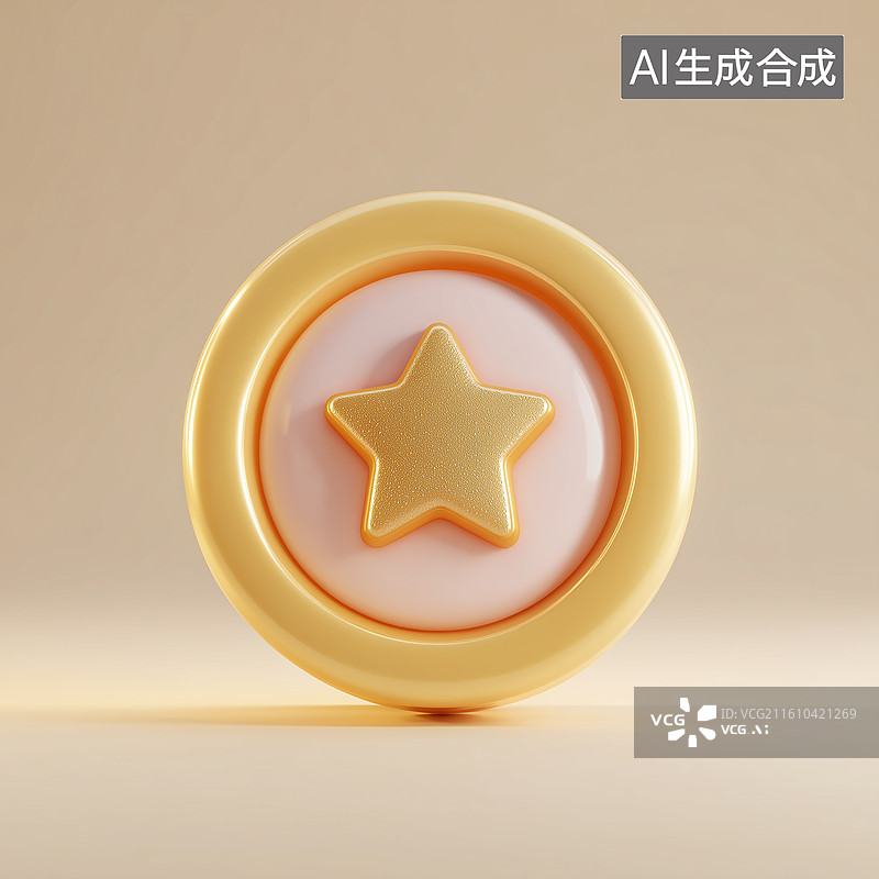 【AI数字艺术】可爱金币图标图片素材