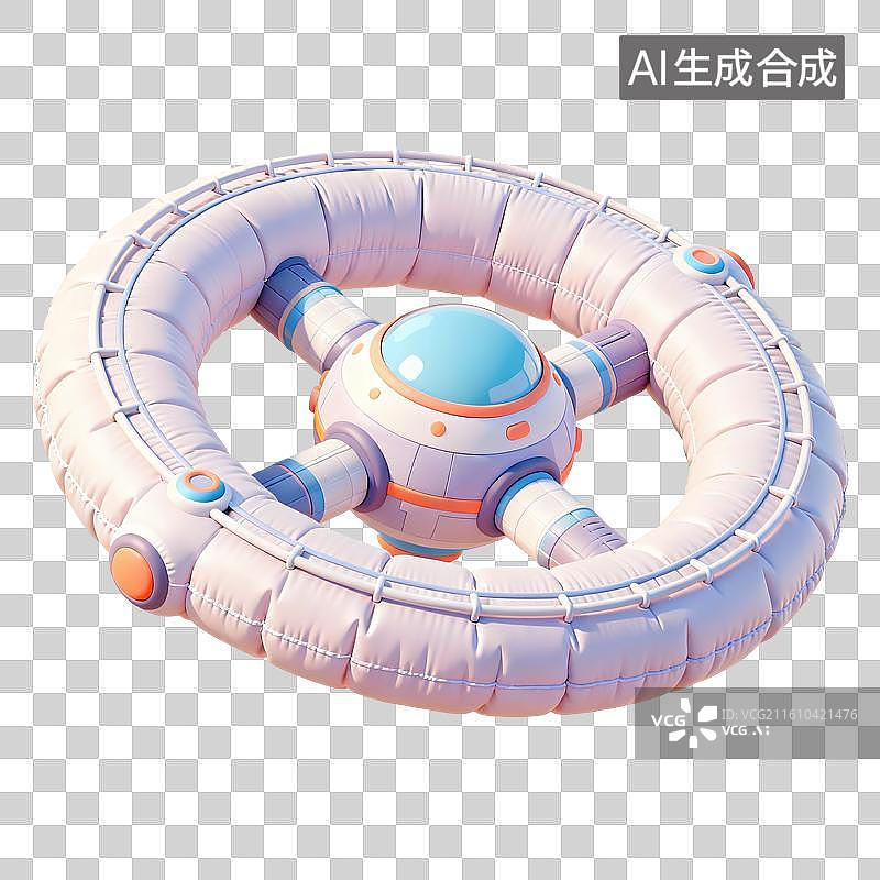 【AI数字艺术】空间站科技插画图片素材