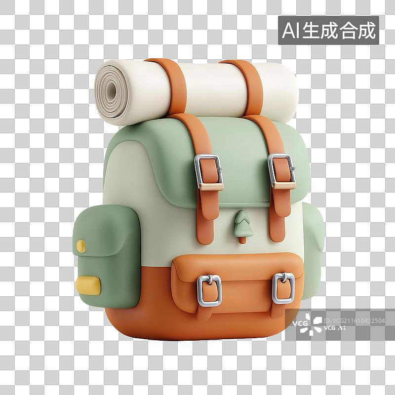【AI数字艺术】可爱露营背包图片素材