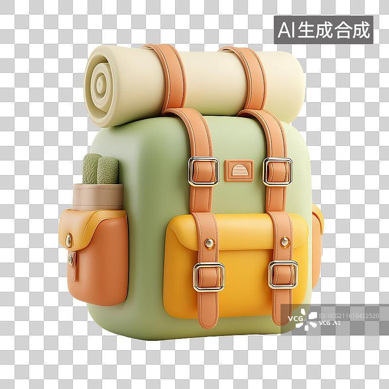 【AI数字艺术】可爱露营背包图片素材
