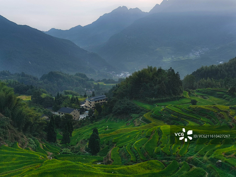 丽水云和梯田日出·一图片素材