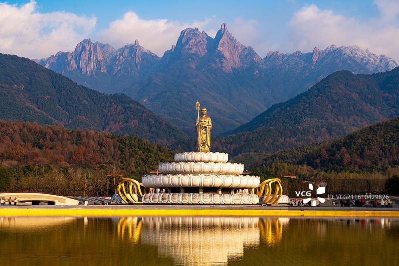 九华山大愿文化园地藏圣像图片素材