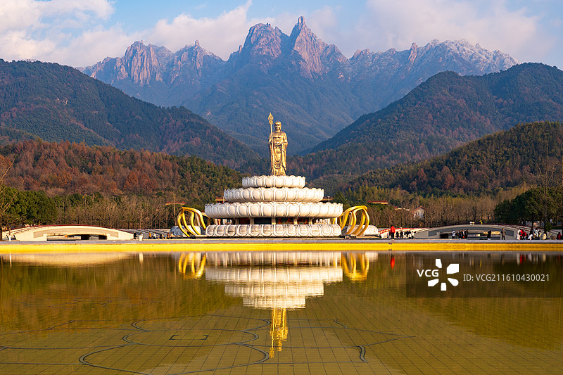 九华山大愿文化园地藏圣像图片素材