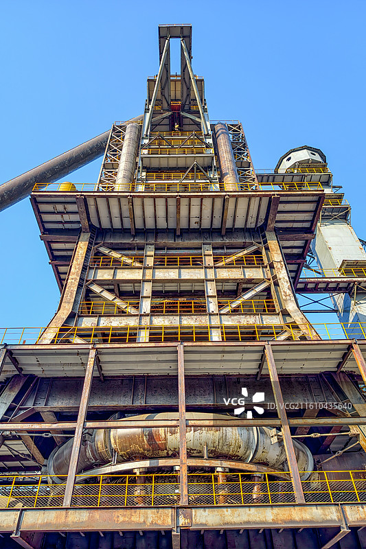 炼钢厂遗留下的工业机械 赛博朋克风格的炼钢设备 大运河杭钢公园图片素材