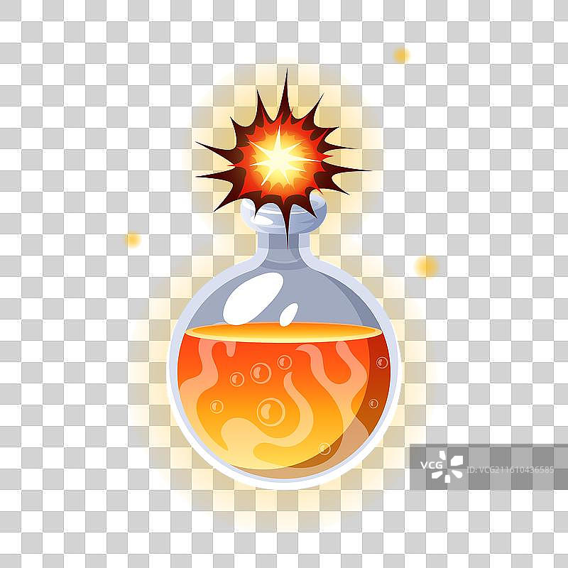 魔法药水药剂瓶火焰爆炸玻璃图片素材