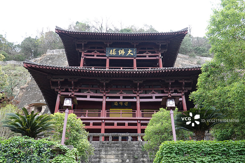 四川省广元市广元皇泽寺：大佛楼迎晖楼图片素材