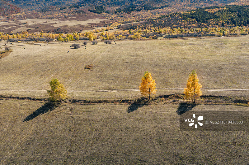 内蒙古赤峰市巴林右旗庆云山风景区秋色（航拍）图片素材