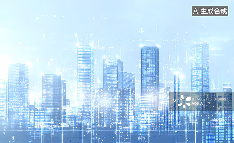 【AI数字艺术】科技赋能智慧城市图片素材