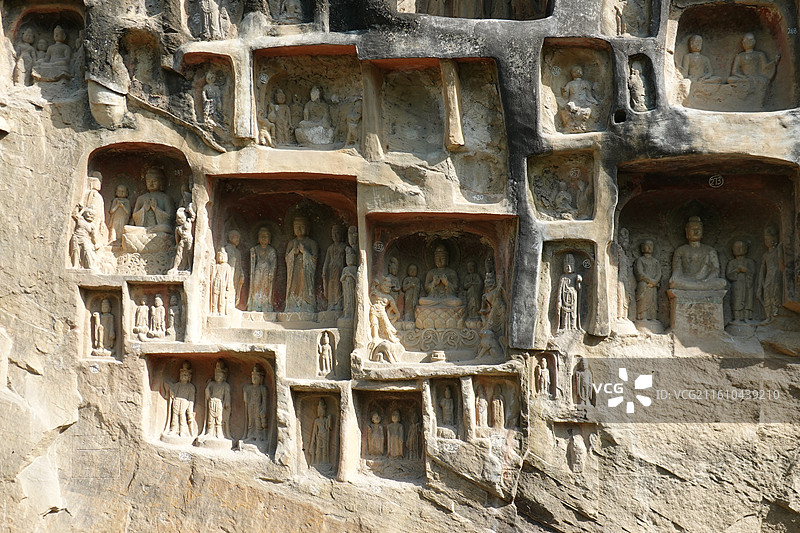 四川省广元市广元千佛崖摩崖造像千佛崖石窟图片素材