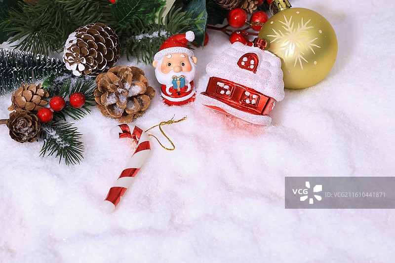 圣诞风主题雪景桌搭装饰摆件图片素材