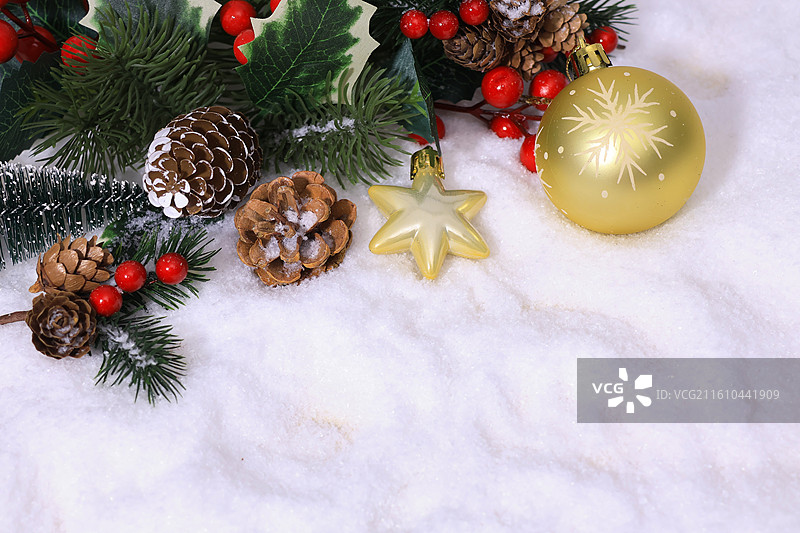 圣诞风主题雪景桌搭装饰摆件图片素材