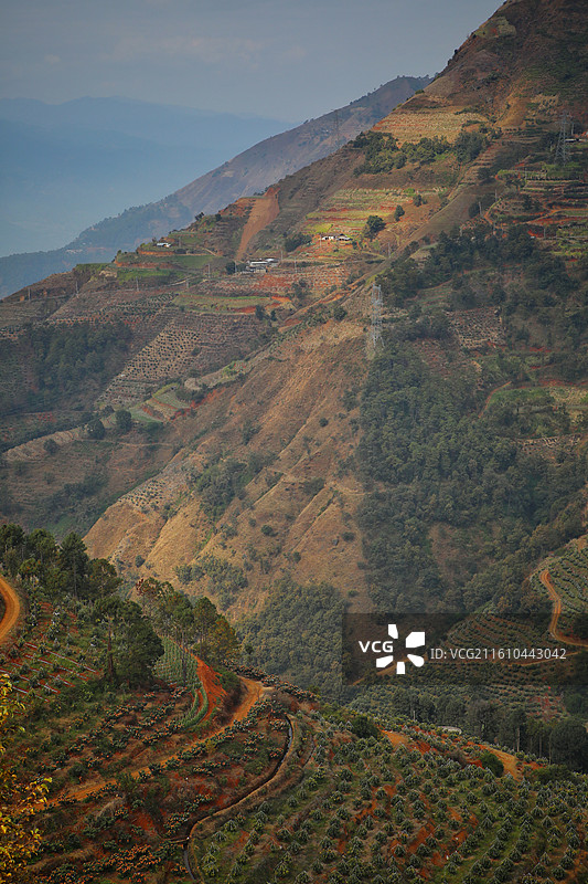 攀枝花米易县“傈僳梯田”景区一景图片素材