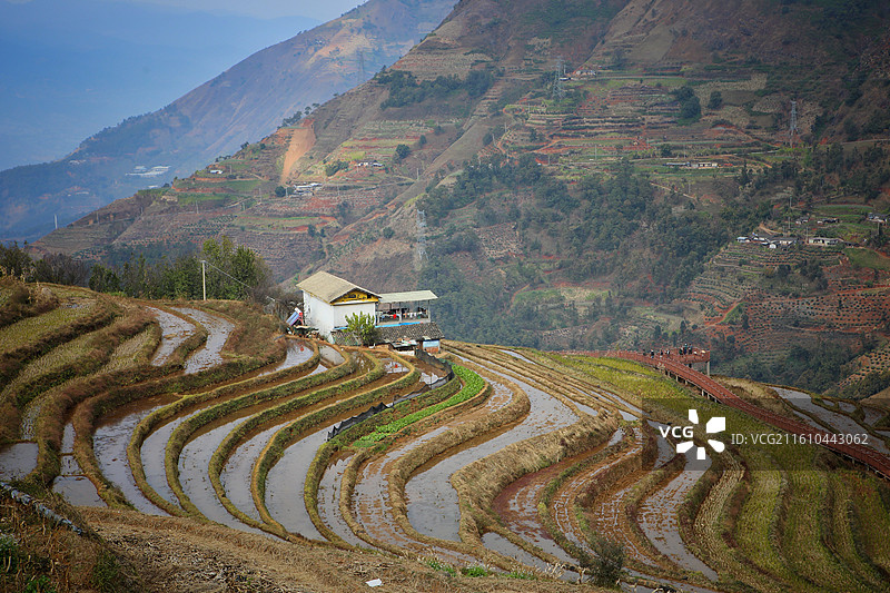 攀枝花米易县“傈僳梯田”景区一景图片素材