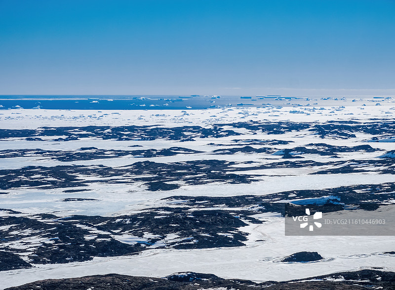 伊丽莎白公主地，南极大陆海岸的西福尔丘陵风光图片素材