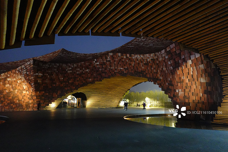 宜兴陶二厂夜景图片素材