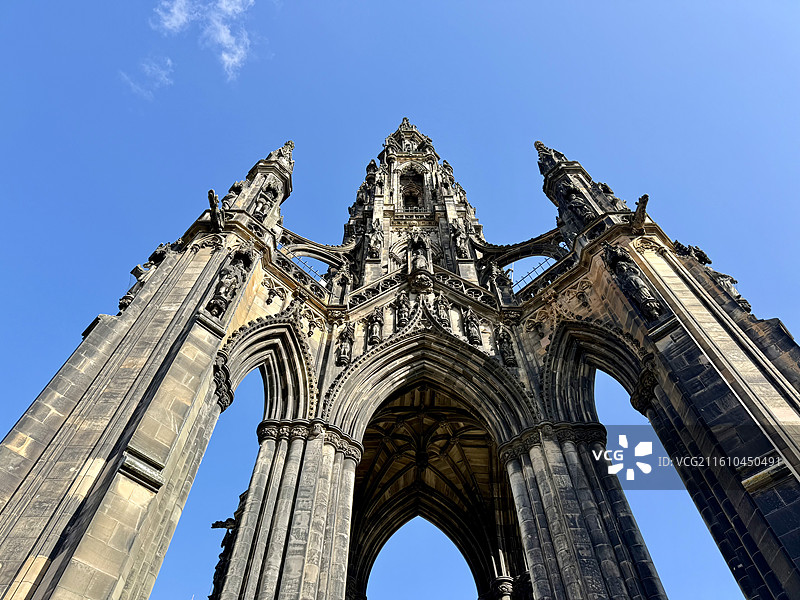 苏格兰爱丁堡的司各特纪念塔图片素材