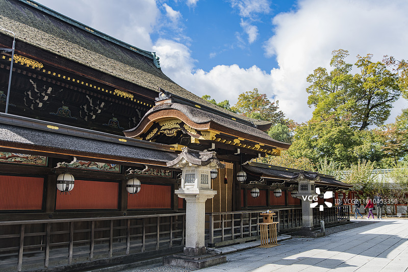 京都，北野天满宫内建筑图片素材