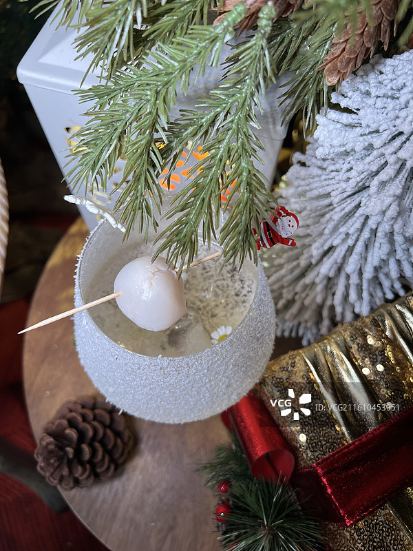 圣诞浪漫节日氛围约会西餐厅图片素材