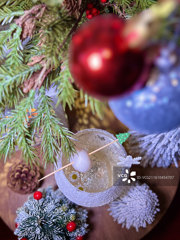 圣诞浪漫节日氛围约会西餐厅图片素材