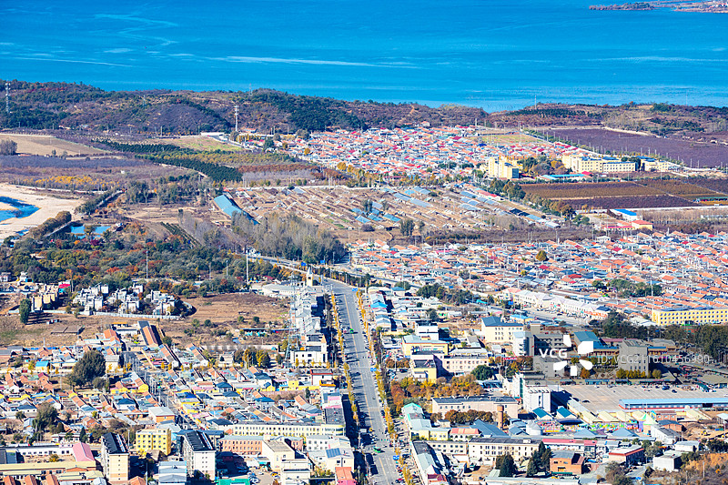 俯瞰北京密云水库风光图片素材