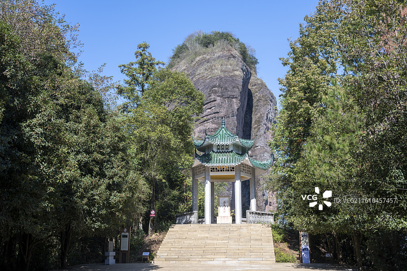 赣州宁都翠微峰风景区国家森林公园怀功亭景点自然风光图片素材