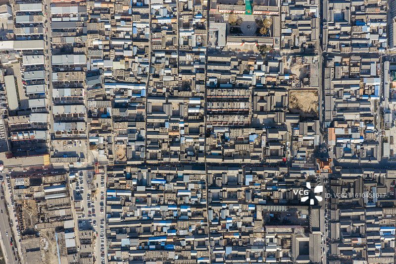 航拍陕西省榆林市神木市神木古城图片素材