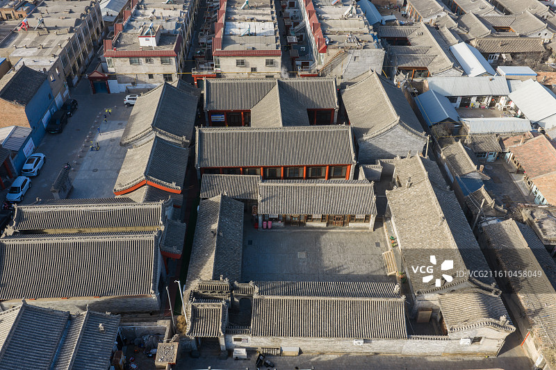 航拍陕西省榆林市神木白氏民居图片素材