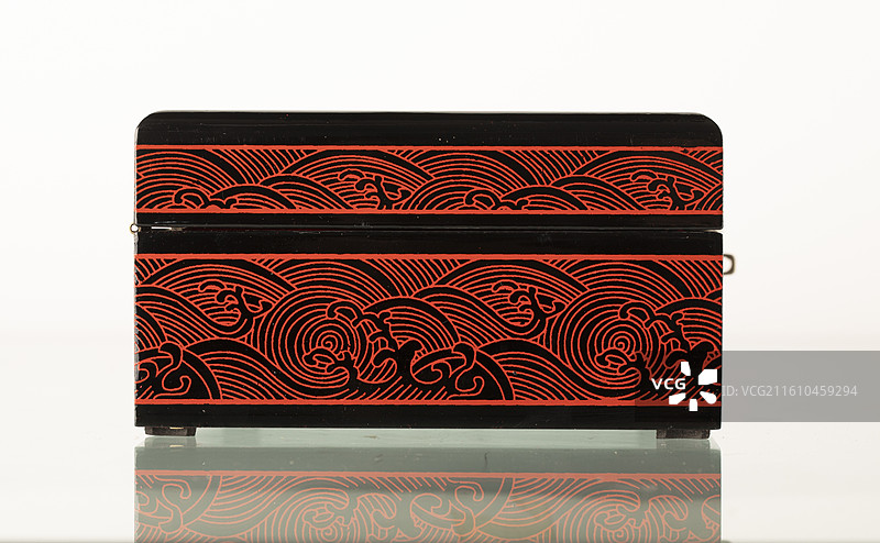 山西平遥特产手工艺推光漆器首饰盒图片素材