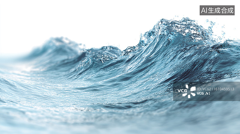 【AI数字艺术】海浪涌动的瞬间图片素材