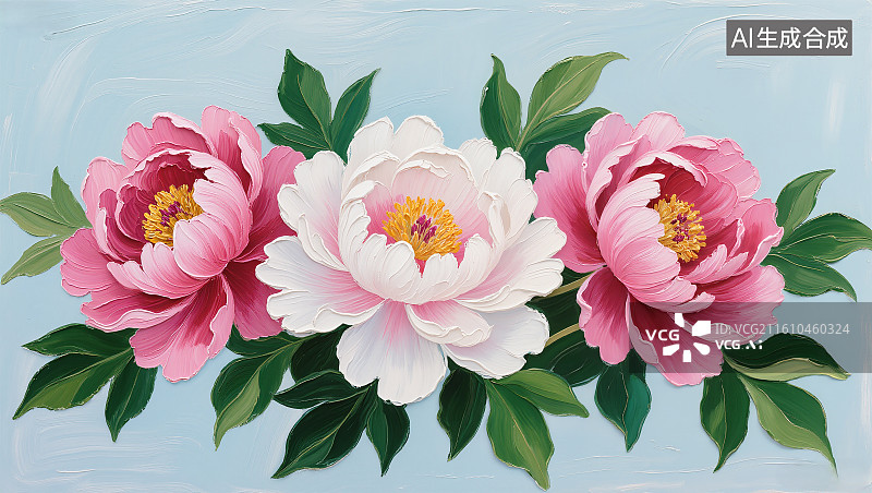 【AI数字艺术】横版油画笔触风高美感花卉壁纸10图片素材