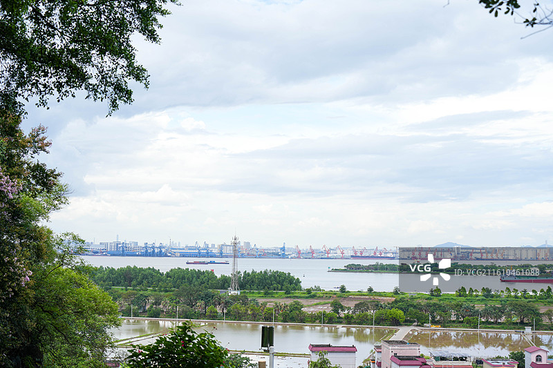 广州 番禺 莲花山 古采石场 狮子洋图片素材