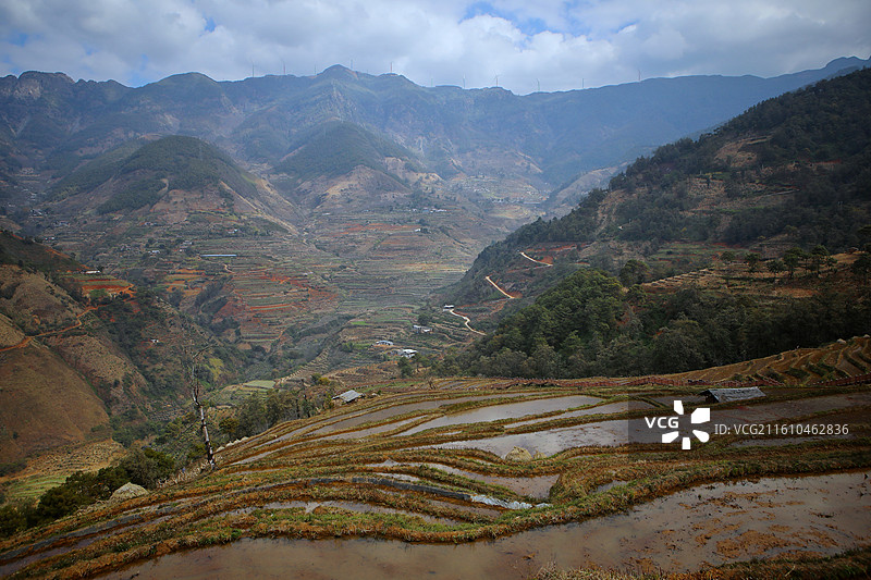攀枝花米易县“傈僳梯田”景区一景图片素材