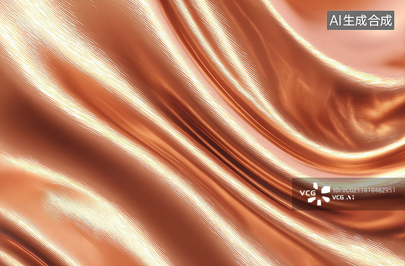 【AI数字艺术】金色丝绸纹理背景图片素材