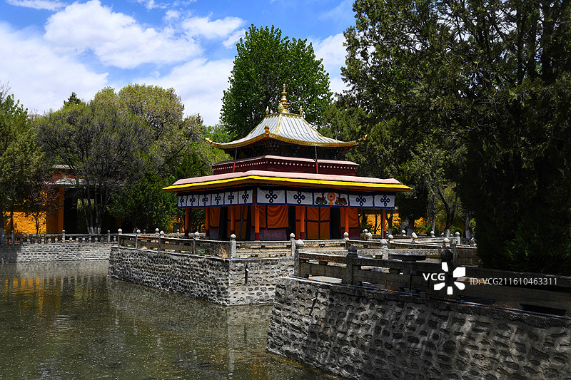 拉萨罗布林卡 西龙王殿图片素材