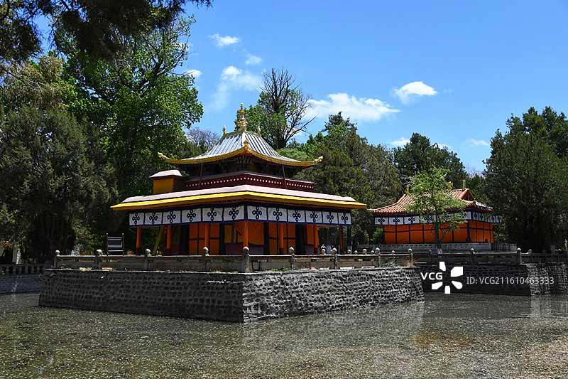 拉萨罗布林卡 西龙王殿图片素材