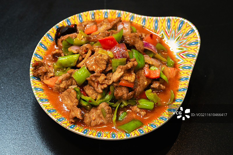 新疆特色美食 过油肉拌面 拉条子 伊犁风味 面食 文旅图片素材
