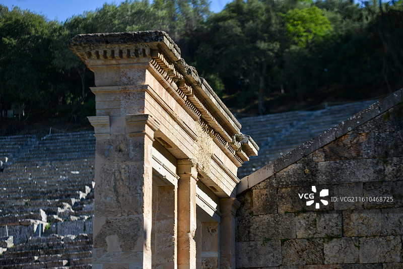 希腊 伯罗奔尼撒半岛 埃皮达鲁斯古代剧场 世界文化遗产图片素材