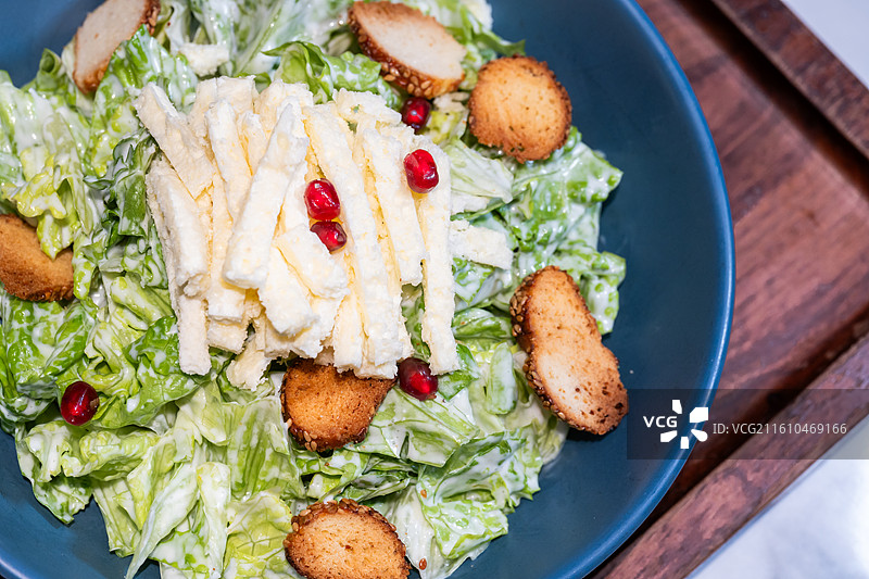 新疆特色 美食 奶皮子 沙拉 凯撒沙拉 石榴图片素材