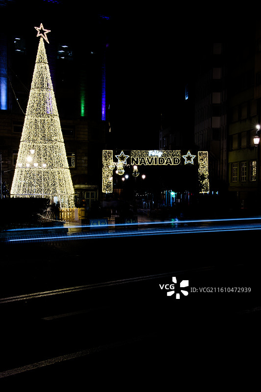 西班牙奥维多圣诞夜图片素材