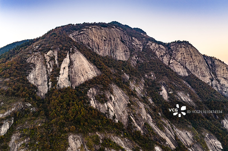 航拍湖南衡阳南岳雷钵峰日落风光图片素材