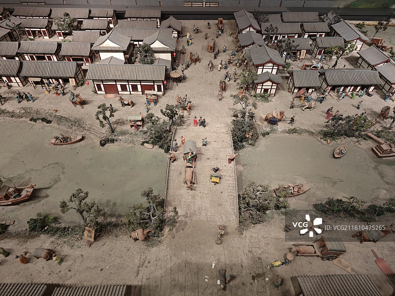 大唐西市博物馆规划建筑模型图片素材