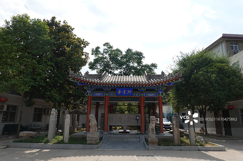 陕西省咸阳市渭城区安国寺康熙御书亭图片素材