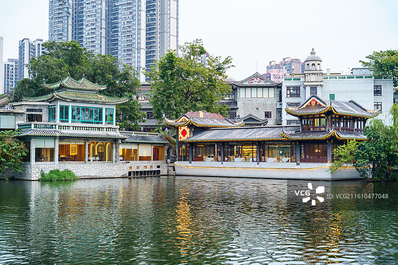 广州荔枝湾景区，，广州西关风情图片素材