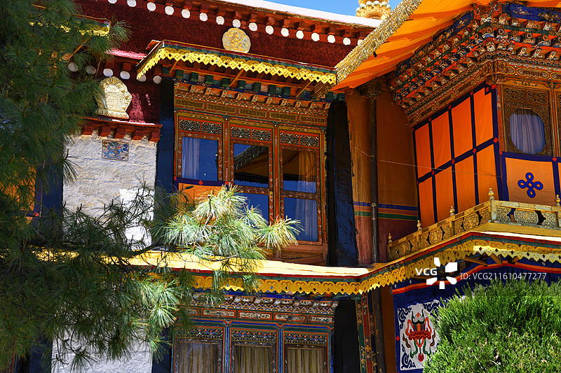 拉萨罗布林卡 达旦明久颇章图片素材