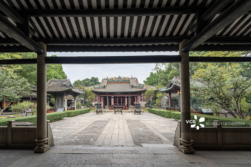 中国广东广州黄埔区庙头村，南海神庙礼亭图片素材
