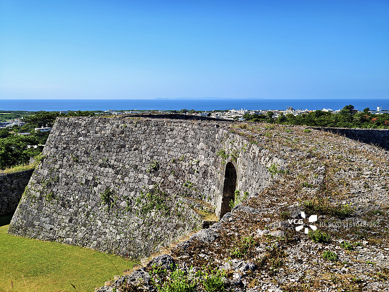 日本冲绳县读谷村，世界文化遗产座喜味城迹图片素材