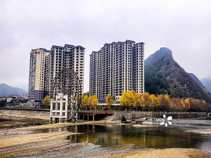 中国贵州省黔东南州施秉县杉木河景区，杉木河漂流 ，水墨云山，白沙井，鸡公山图片素材