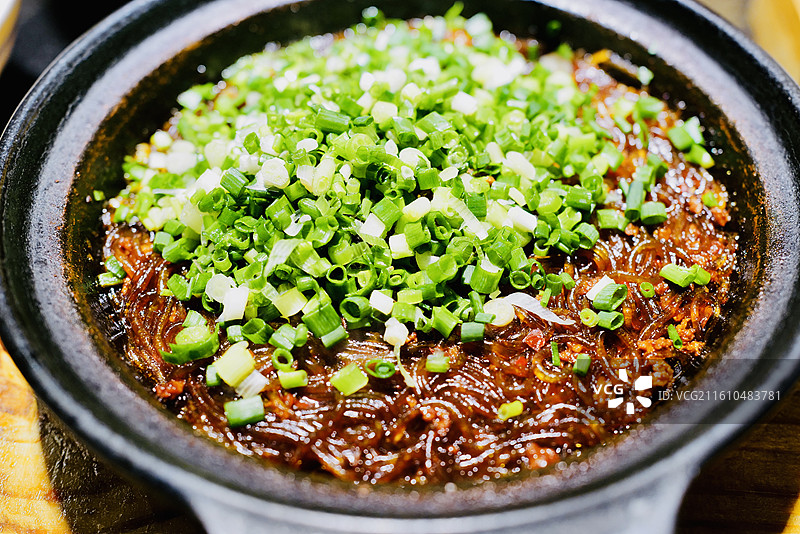 川菜特色美食蚂蚁上树（粉丝肉末）图片素材