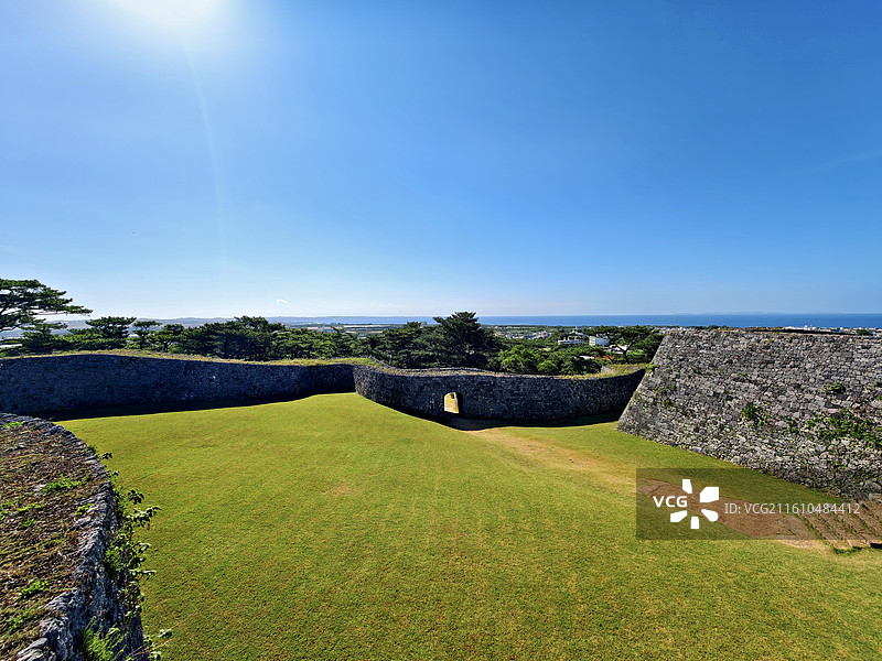 日本冲绳县读谷村，世界文化遗产座喜味城迹图片素材