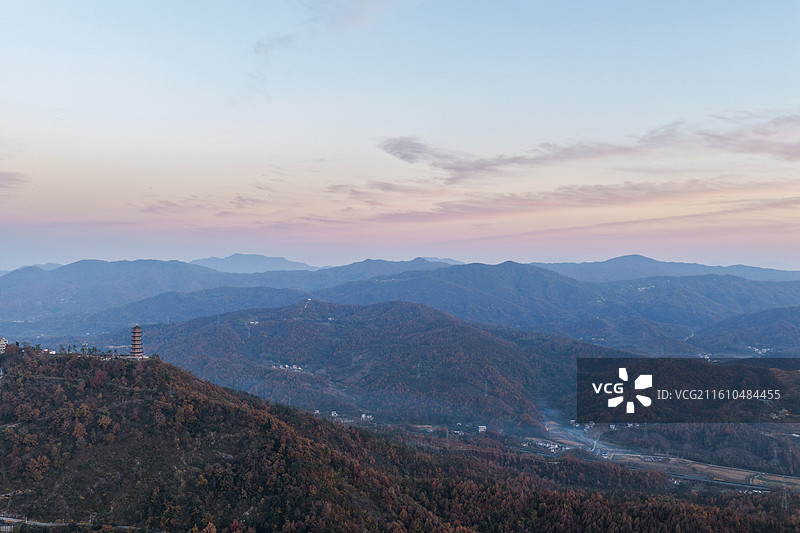 航拍湖北省黄冈市罗田县风光图片素材